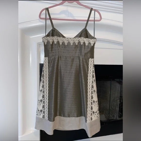 Anthropologie Moulinette Soeurs rainwashed shale dress sz 8 - Picture 2 of 10